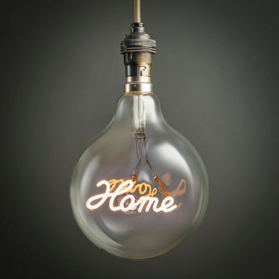 ValueLights Vintage Style 2w LED BC B22 Bayonet Cap Word Script Home Design Clear Light Bulb - Home