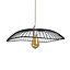 ValueLights Wavy Umbrella Design Black Wire Ceiling Pendant Light Shade