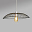 ValueLights Wavy Umbrella Design Black Wire Ceiling Pendant Light Shade