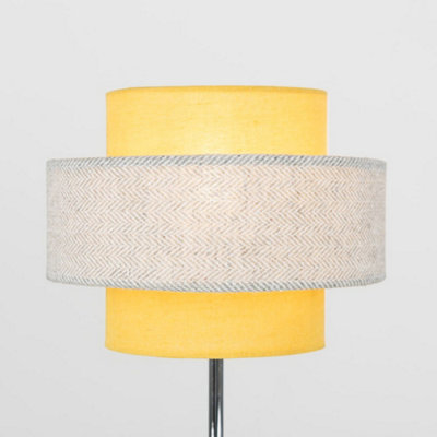 Fashion grey and mustard lamp