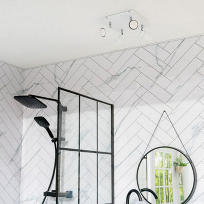 White bathroom online spotlights