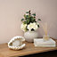 ValueLights White Ceramic Shell Shaped Clam Pearl Bedside Table Lamp Bedroom Light - Bulb Included