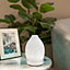 ValueLights White Confetti Glass Aroma Diffuser Lamp Essential Oil Aromatherapy Colour Changing Light