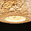 ValueLigths Modern Off White Lattice Wicker Rattan Doughnut Ceiling Pendant Light Shade