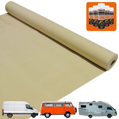 Van Carpet Lining - Wheat & 5 Adhesive Cans