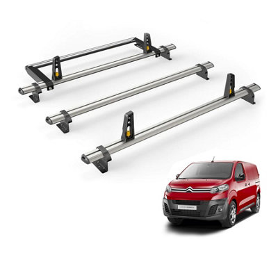 Van Guard Citroen Dispatch (2016+) Roof Rack 3 Aluminium Roof Bars ...