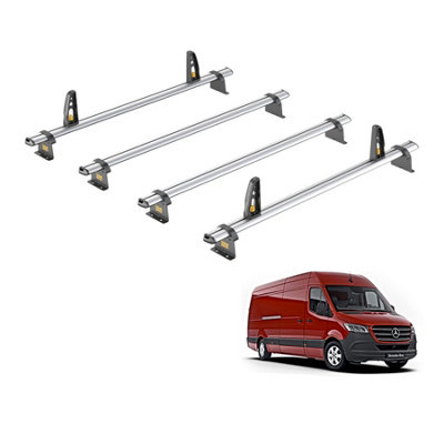 Van Guard Mercedes Sprinter (2018+) Roof Rack 4 Aluminium Roof Bars ...