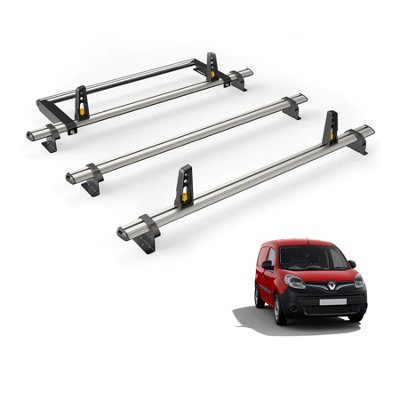 Van Guard Renault Kangoo 2008-2021 Roof Rack 3 Aluminium Roof Bars Rear ...