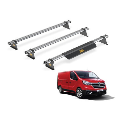 Van Guard Trade Renault Trafic (2014+) Roof Rack 3 Steel Roof Bars ...