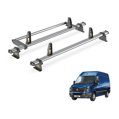 Van Guard Trade VW Crafter (2006-2017) Roof Rack 2 Steel Roof Bars ...