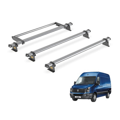 Van Guard Trade VW Crafter (2006-2017) Roof Rack 3 Steel Roof Bars ...