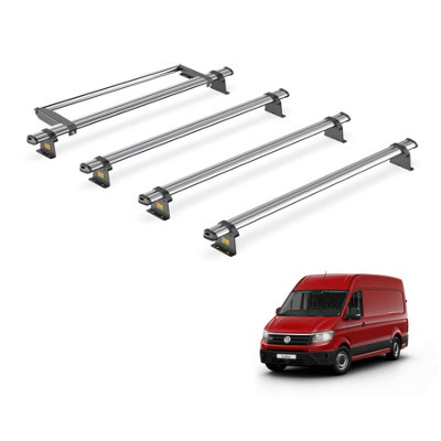 Van Guard Trade VW Crafter (2017+) Roof Rack 4 Steel Roof Bars & Rear ...