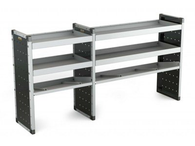 Van Guard Universal Aluminium Racking Double Shelf Storage 4x Flat 2x ...