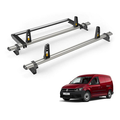 Van Guard VW Caddy (2010-2015) Roof Rack 2 Aluminium Roof Bars, Rear ...