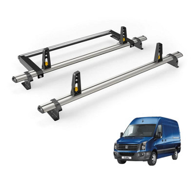 Van Guard VW Crafter (2006-2017) Roof Rack 2 Aluminium Roof Bars, Rear ...