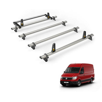 Van Guard VW Crafter (2017+) Roof Rack 4 Aluminium Roof Bars, Rear ...