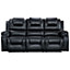 Vancouver 3 Seater Electric Recliner Sofa in Black Leather Aire