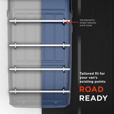 VanDemon Citroen Berlingo (2008-2018) 2 Bar Roof Rack & Ladder Roller ...