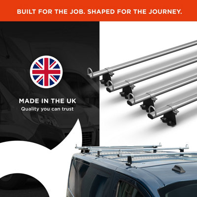 VanDemon Citroen Berlingo (2008-2018) 2 Bar Roof Rack & Ladder Roller ...