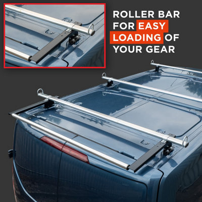 VanDemon Citroen Berlingo (2008-2018) 2 Bar Roof Rack & Ladder Roller ...