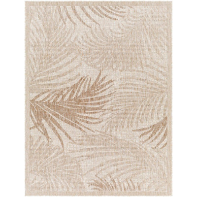 VANESSA In- & Outdoor Coastal Jute-Look Brown Area Rug 160 x 213 cm