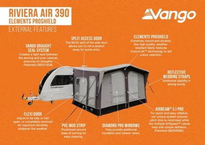 Vango Riviera Air 390 Elements ProShield Caravan Awning