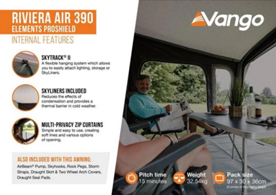 Vango Riviera Air 390 Elements ProShield Caravan Awning