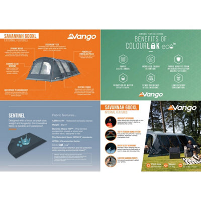 Vango Savannah 600XL Poled Tent Package