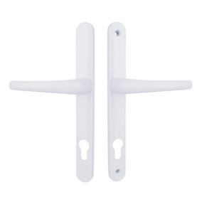 Vanguard Inline Sprung Lever Door Handle - White (Sold in Pairs)