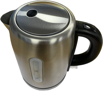 Vanilla Leisure 1 Litre Low Wattage Portable Travel Kettle Brushed Stainless Steel