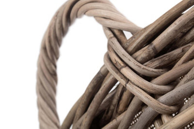 Vanilla Leisure Amphora Rattan Log Basket With Hessian Lining DIY at B&Q