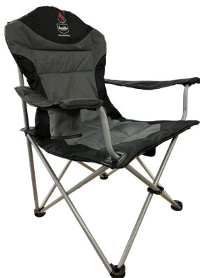 Vanilla Leisure Camp Chair Pro XL (Charcoal) Folding Outdoor Chair with Heated Seat and Back