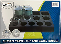 Vanilla Leisure CupSafe Travel Cup & Glass Holder - holds up to 13 Cups or Glasses
