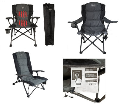 Vanilla Leisure Vesuvius Folding Outdoor Heated Camping Chair +