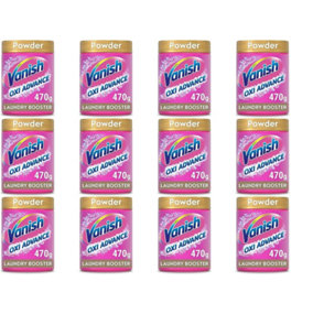 Vanish Oxi Action Powder Fabric Stain Remover Brighten Colour 470g(9895) (Pack of 12)