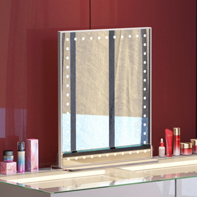 VANITII GLOBAL Bluetooth Hollywood Vanity Mirror with Lights 25X30CM for Makeup