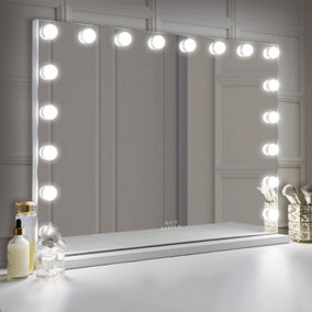 VANITII GLOBAL Hollywood Vanity Make Up Mirror with Lights 18 LED Tabletop Wall