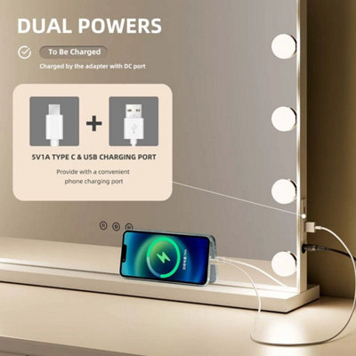 Specchio Trucco Con Luci Specchio Trucco Hollywood Con Luci LED - 3 Modalità Luce, USB E Specchio Ingranditore Specchio Con Luci Make Up - Foto 2