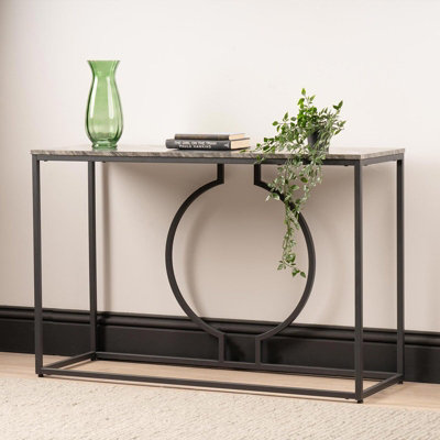Vanity Living 120cm Rectangular Console Table for Living Room Furniture, Modern Metal Hallway Table