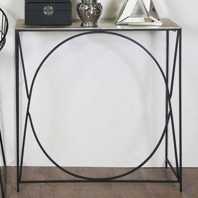 Vanity Living Console Table for Hallway Living Room Furniture, 90cm Slim Metal Entryway Table