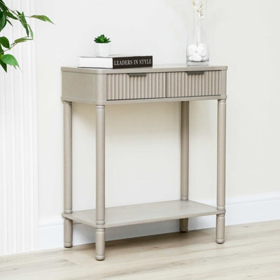 Vanity Living Console Table For Living Room Furniture, 2 Drawers Wooden Slim Entry Hallway Table