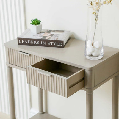 Vanity Living Console Table For Living Room Furniture, 2 Drawers Wooden ...