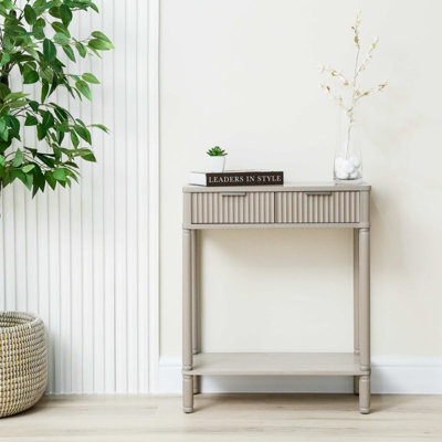 Vanity Living Console Table For Living Room Furniture, 2 Drawers Wooden ...