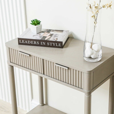 Vanity Living Console Table For Living Room Furniture, 2 Drawers Wooden ...