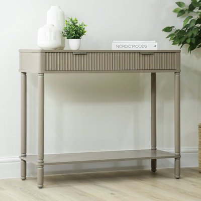 Vanity Living Console Table For Living Room Furniture, 2 Drawers Wooden Slim Entry Hallway Table