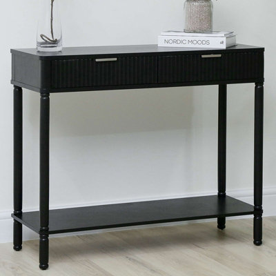 Vanity Living Console Table For Living Room Furniture, 2 Drawers Wooden ...