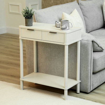 Vanity Living Console Table For Living Room Furniture, 2 Drawers Wooden ...