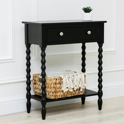 Vanity Living Elegant Console Table For Living Room Furniture, 2 Drawers Wooden Slim Entry Hallway Table