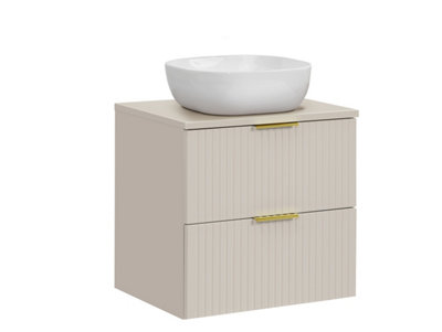 Vanity Unit with Basin 600mm Countertop Wall Hung Bathroom Cabinet with ...