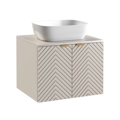Vanity Unit with Basin 600mm Wall Hung Bathroom Sink Cabinet with ...